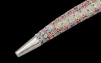 The Crimson Lattice Heritage Talwar | Deep Maroon & Silver Groom Sword | Swordora