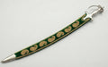 The Emerald & Gold Royal Paisley Talwar | Forest Green Velvet Ceremonial Sword | Swordora Royal Collection