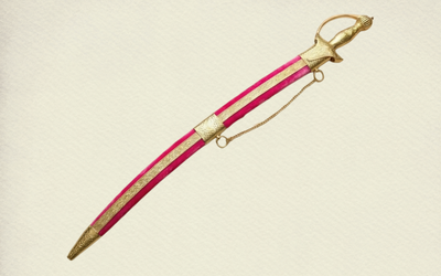 The Rani Pink Heritage Talwar | Vibrant Pink & Gold Groom Sword | Swordora