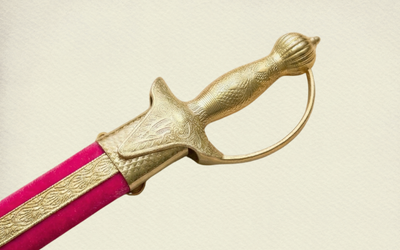 The Rani Pink Heritage Talwar | Vibrant Pink & Gold Groom Sword | Swordora