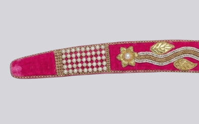 The Rani Pink Sovereign Heritage Talwar | Vibrant Magenta & Gold Groom Sword | Swordora